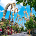 Bali-itinerary-Streets-in-Bali-with-traditional-Balinese-penjors